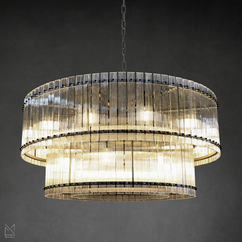 San Marco 2-Tier Round Chandelier 48"