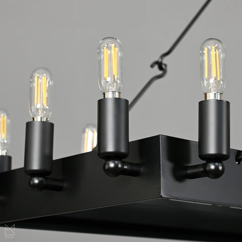 Camino Vintage Filament Rectangular Chandelier 52"