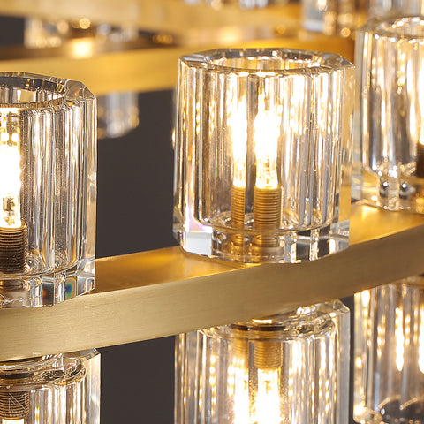Arcachon Crystal Shades Round Chandelier 36"