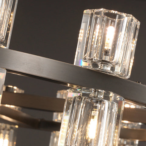 Arcachon Crystal Shades Round Chandelier 36"