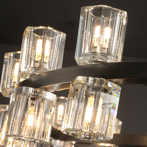 Arcachon Crystal Shades Round Chandelier 36"
