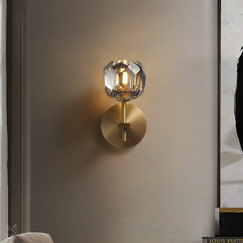 Boule Smoke Glass Sconce