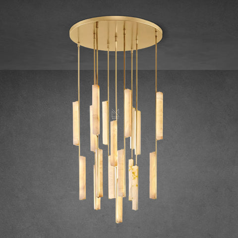 Audubon Alabaster Round Chandelier 40"