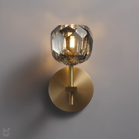 Boule Smoke Glass Sconce