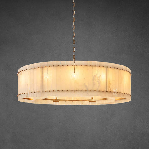 San Marco Alabaster Round Chandelier 60"