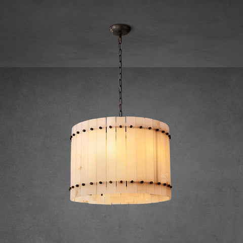 San Marco Alabaster Round Chandelier 22"