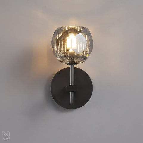 Boule Smoke Glass Sconce