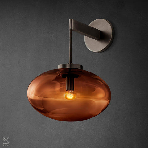 Cabrette Smoke Glass Wall Sconce