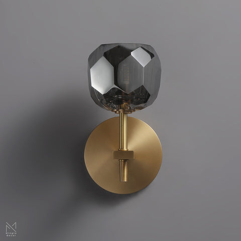Boule Smoke Glass Sconce