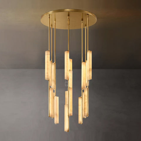 Audubon Alabaster Round Chandelier 40"