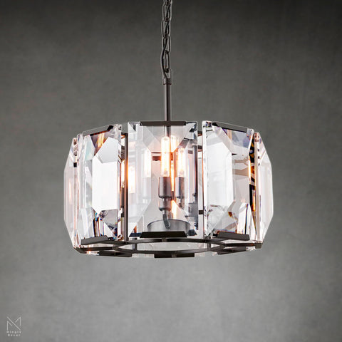 Harlow Crystal Round Chandelier 19"