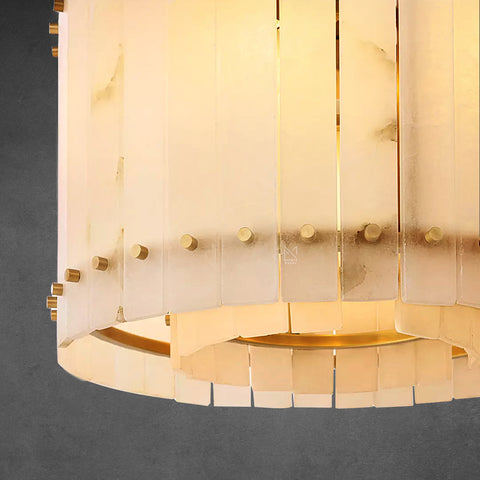 San Marco Alabaster Round Chandelier 22"