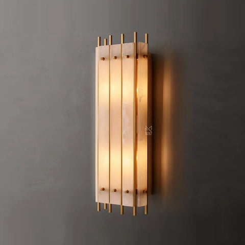 San Marco Alabaster Grand Rectangular Sconce