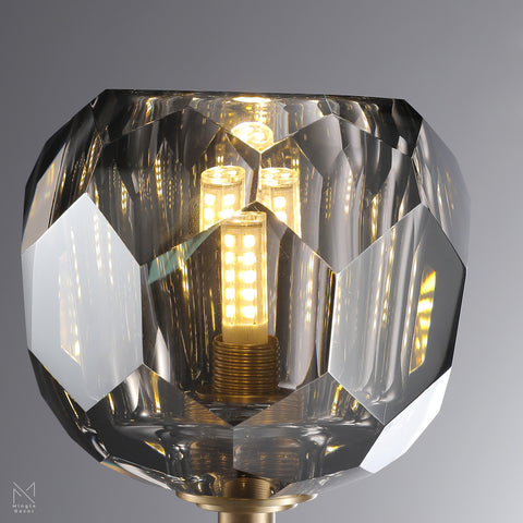 Boule Smoke Glass Sconce