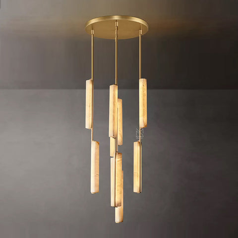 Audubon Alabaster Round Chandelier 24"
