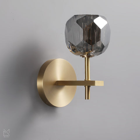 Boule Smoke Glass Sconce