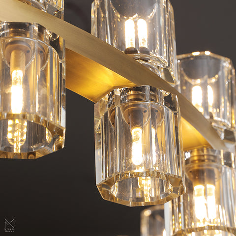 Arcachon Crystal Shades Round Chandelier 36"