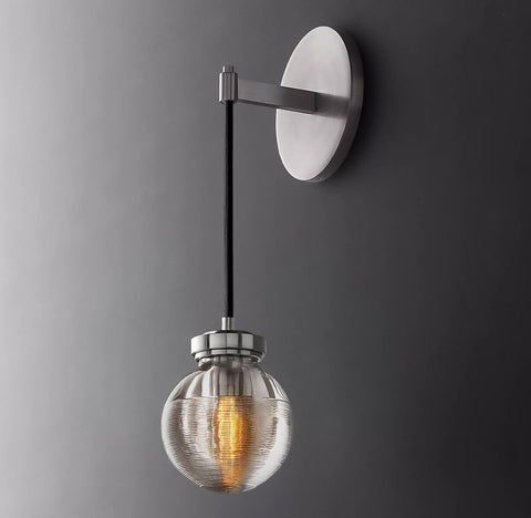 Pearl Glass Ball Single-Head Wall Sconce(Cord)
